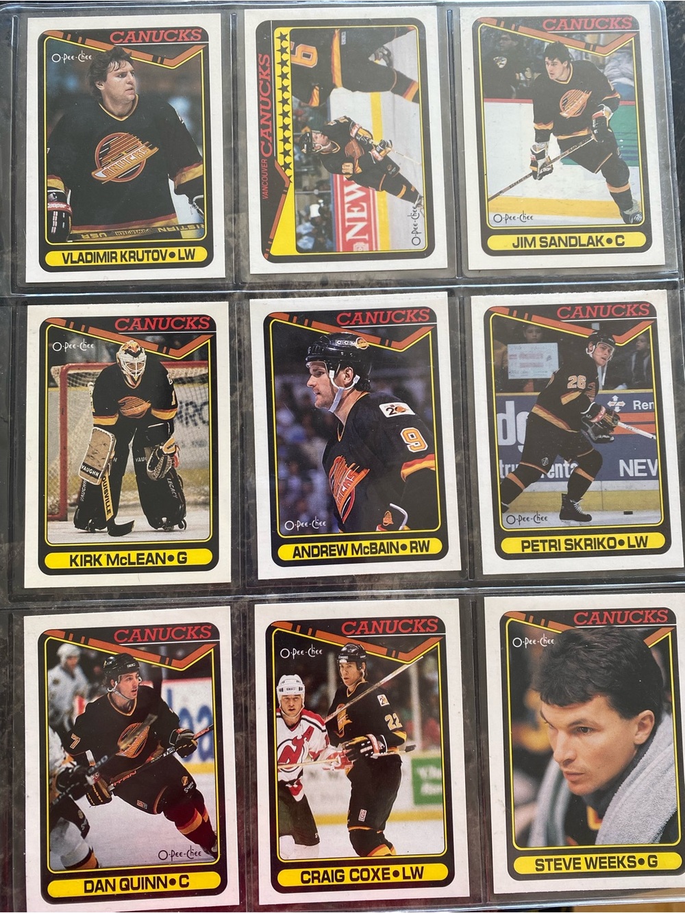 Vancouver Canucks 22 Hockey Cards